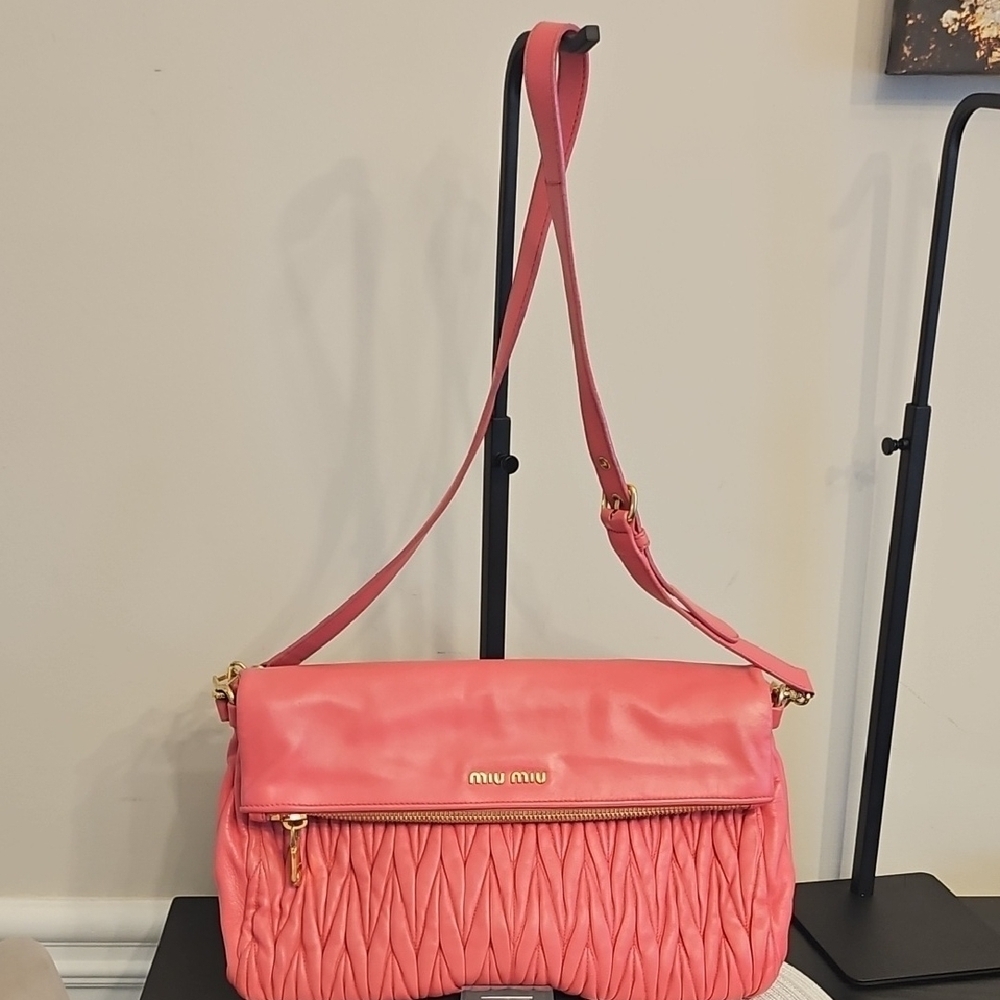 Miu Miu Pink Quilted Women's Bag